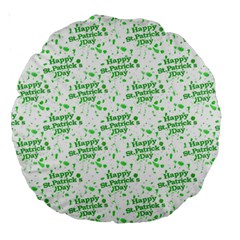 Saint Patrick Motif Pattern Large 18  Premium Round Cushions by dflcprints