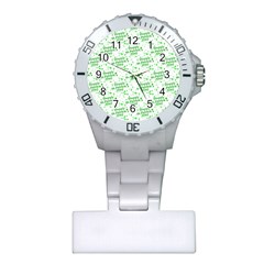 Saint Patrick Motif Pattern Plastic Nurses Watch by dflcprints