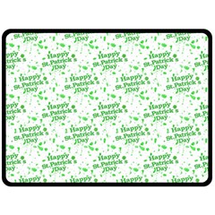 Saint Patrick Motif Pattern Double Sided Fleece Blanket (large)  by dflcprints