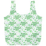 Saint Patrick Motif Pattern Full Print Recycle Bags (L)  Back