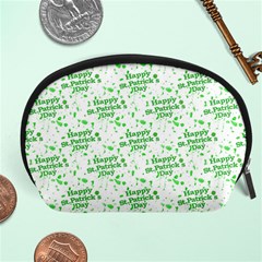 Saint Patrick Motif Pattern Accessory Pouches (large)  by dflcprints