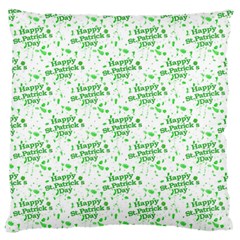 Saint Patrick Motif Pattern Large Flano Cushion Case (two Sides) by dflcprints