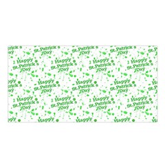 Saint Patrick Motif Pattern Satin Shawl by dflcprints