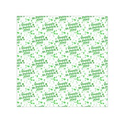 Saint Patrick Motif Pattern Small Satin Scarf (square)  by dflcprints