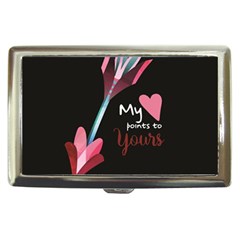 My Heart Points To Yours / Pink And Blue Cupid s Arrows (black) Cigarette Money Cases by FashionFling