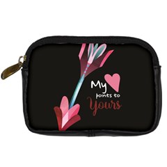 My Heart Points To Yours / Pink And Blue Cupid s Arrows (black) Digital Camera Cases by FashionFling