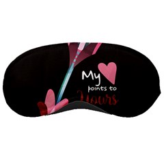 My Heart Points To Yours / Pink And Blue Cupid s Arrows (black) Sleeping Masks by FashionFling