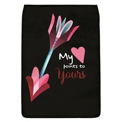 My Heart Points To Yours / Pink And Blue Cupid s Arrows (black) Flap Covers (s)  by FashionFling