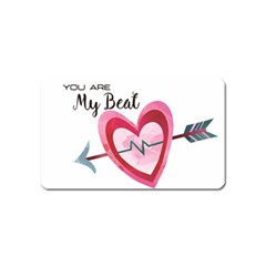 You Are My Beat / Pink And Teal Hearts Pattern (white)  Magnet (name Card) by FashionFling