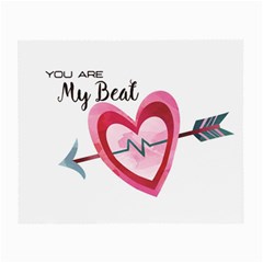 You Are My Beat / Pink And Teal Hearts Pattern (white)  Small Glasses Cloth by FashionFling