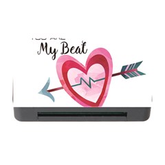 You Are My Beat / Pink And Teal Hearts Pattern (white)  Memory Card Reader With Cf