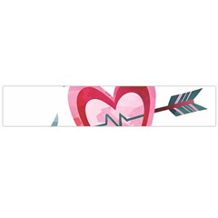 You Are My Beat / Pink And Teal Hearts Pattern (white)  Flano Scarf (large) by FashionFling