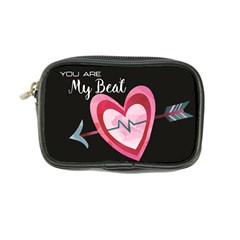 You Are My Beat / Pink And Teal Hearts Pattern (black)  Coin Purse by FashionFling