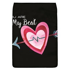 You Are My Beat / Pink And Teal Hearts Pattern (black)  Flap Covers (s)  by FashionFling