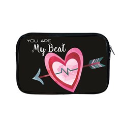 You Are My Beat / Pink And Teal Hearts Pattern (black)  Apple Macbook Pro 13  Zipper Case by FashionFling