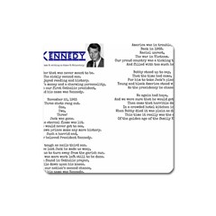 Kennedy Poem Square Magnet by athenastemple