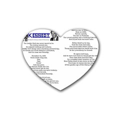 Kennedy Poem Heart Coaster (4 Pack)  by athenastemple