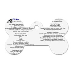 Kennedy Poem Dog Tag Bone (two Sides) by athenastemple