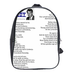 Kennedy Poem School Bags(large)  by athenastemple