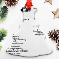 Kennedy Poem Christmas Tree Ornament (two Sides) by athenastemple