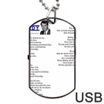 Kennedy Poem Dog Tag USB Flash (One Side) Front