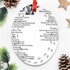 Kennedy Poem Ornament (oval Filigree) by athenastemple