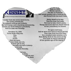 Kennedy Poem Large 19  Premium Heart Shape Cushions