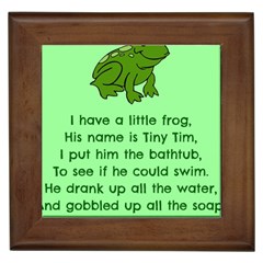 Little Frog Poem Framed Tiles by athenastemple