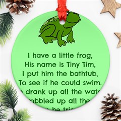 Little Frog Poem Ornament (round) by athenastemple