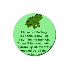 Little Frog Poem Rubber Round Coaster (4 Pack)  by athenastemple