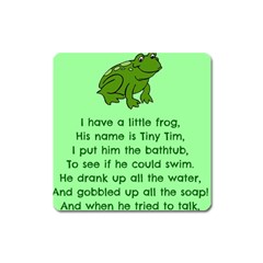 Little Frog Poem Square Magnet by athenastemple