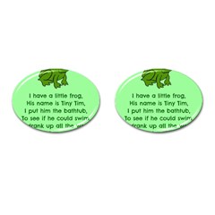 Little Frog Poem Cufflinks (oval) by athenastemple