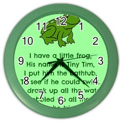 Little Frog Poem Color Wall Clocks by athenastemple