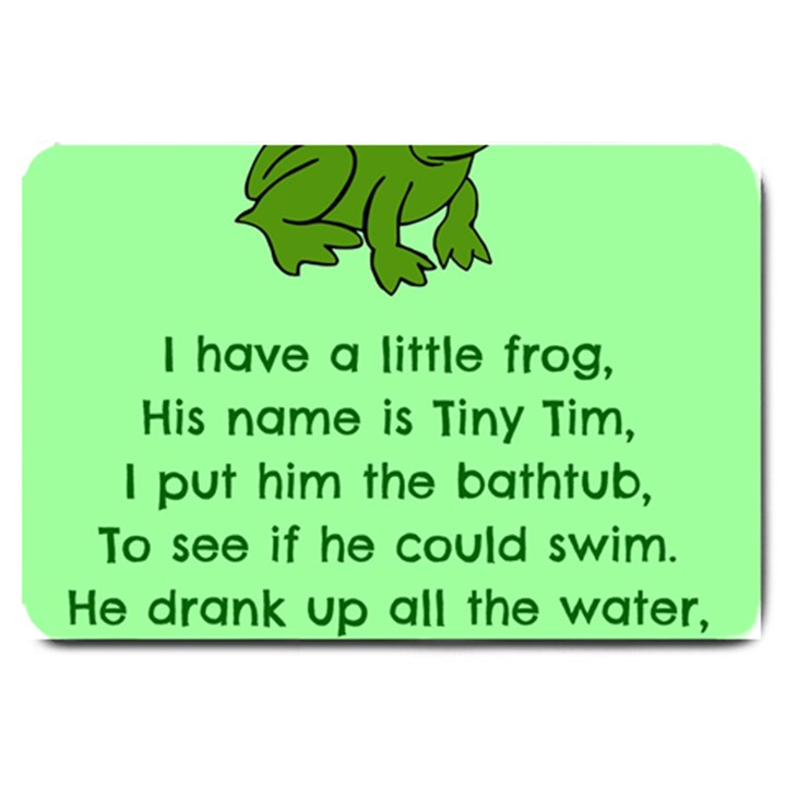 Little Frog Poem Large Doormat 