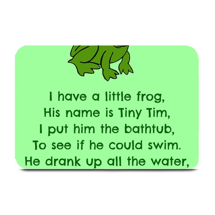 Little Frog Poem Plate Mats