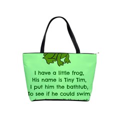 Little Frog Poem Shoulder Handbags by athenastemple