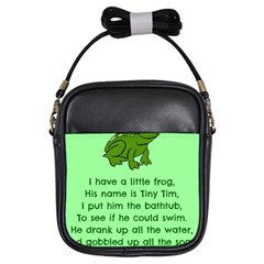 Little Frog Poem Girls Sling Bags by athenastemple