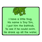 Little Frog Poem Double Sided Fleece Blanket (Small)  45 x34  Blanket Front