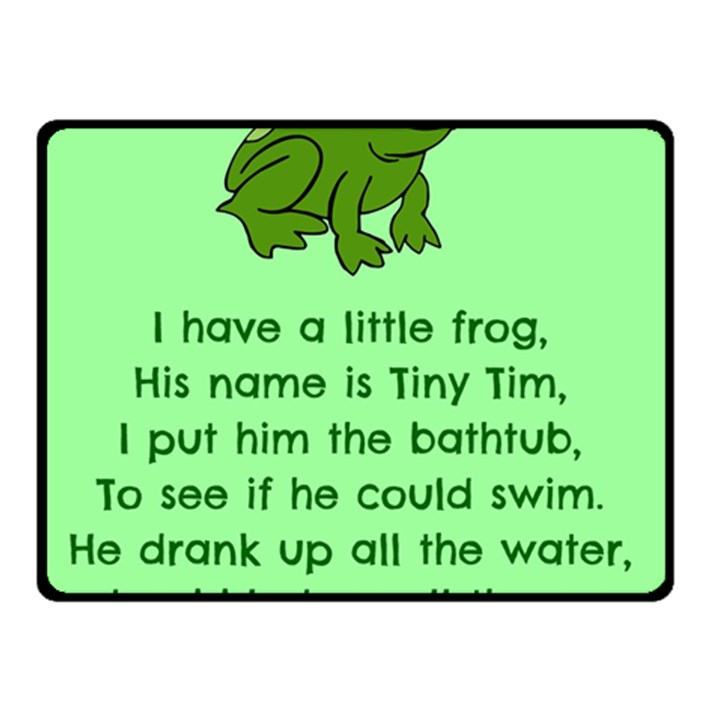 Little Frog Poem Double Sided Fleece Blanket (Small) 