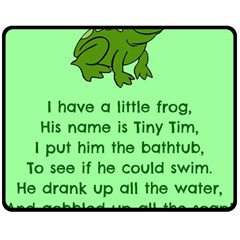 Little Frog Poem Double Sided Fleece Blanket (medium)  by athenastemple