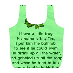 Little Frog Poem Full Print Recycle Bags (l)  by athenastemple