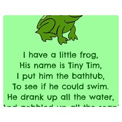 Little Frog Poem Double Sided Flano Blanket (medium)  by athenastemple