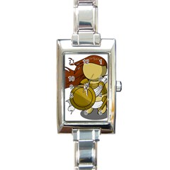 Athena Rectangle Italian Charm Watch by athenastemple