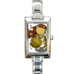 Athena Rectangle Italian Charm Watch Front