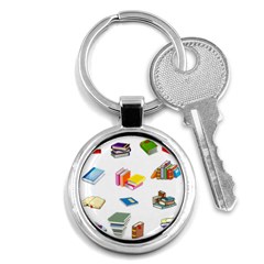 Bookworm Pattern Key Chains (round) 