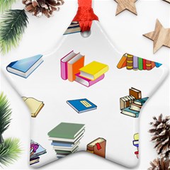 Bookworm Pattern Star Ornament (two Sides)