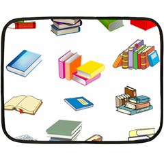 Bookworm Pattern Fleece Blanket (mini)