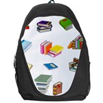 Bookworm Pattern Backpack Bag Front