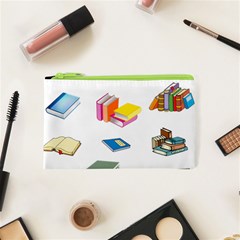 Bookworm Pattern Cosmetic Bag (xs)