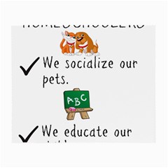 Homeschoolers Socialize Small Glasses Cloth by athenastemple